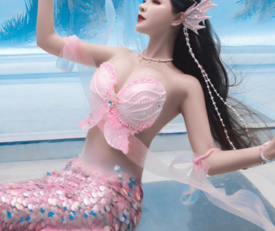 Wild Aquarium Fish - 인어같은 나비 실리콘 브라 스트랩리스 탑,
