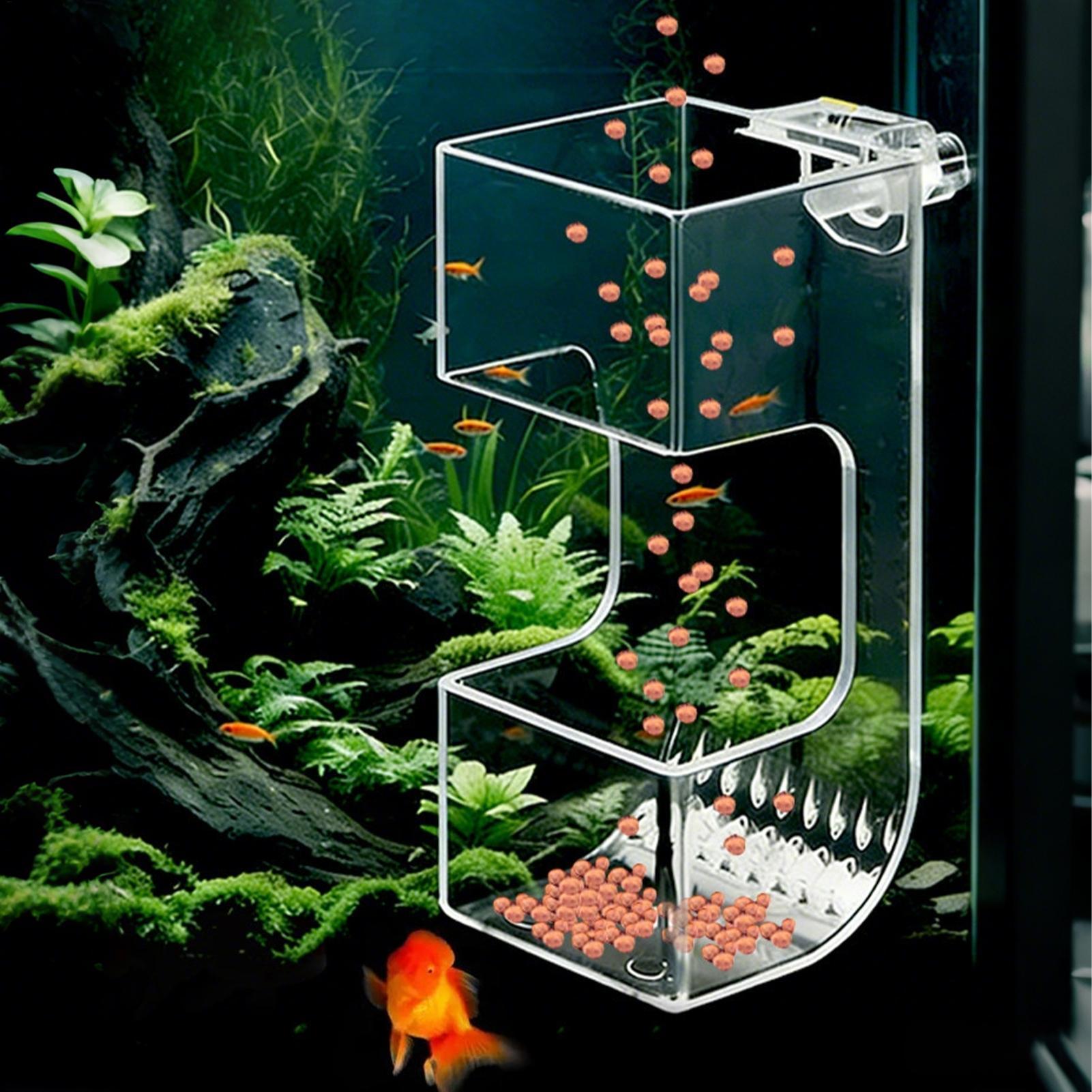Aquarium Fish Holiday Food - 어항 물고기 먹이통 투명 사료통 물고기