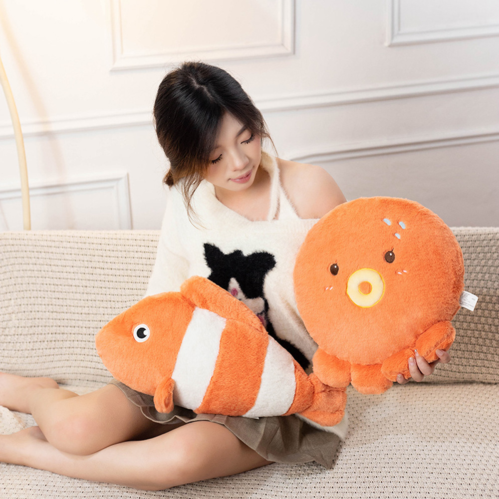 귀여운 광대 물고기 문어 도장 수족관 봉제 장난감, 바 - Aquarium Fish Keeping 리뷰 및 가격
