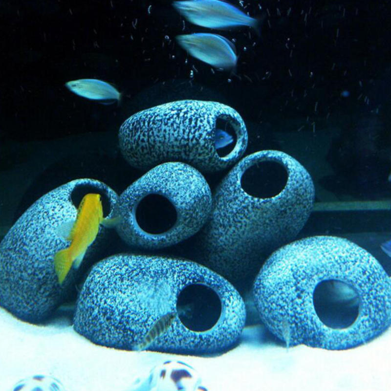작은 수족관 바위 풍경 장식 돌 구멍 장식 새우 동굴  - Aquarium Fish Hide 리뷰 및 가격