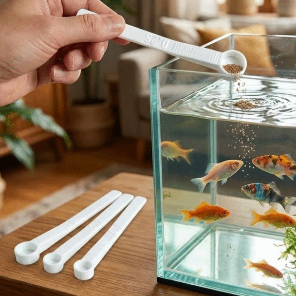 3Pcs 멀티 사이즈 물고기 먹이 측정 숟가락 정확한  - Aquarium Fish Holiday Food 리뷰 및 가격