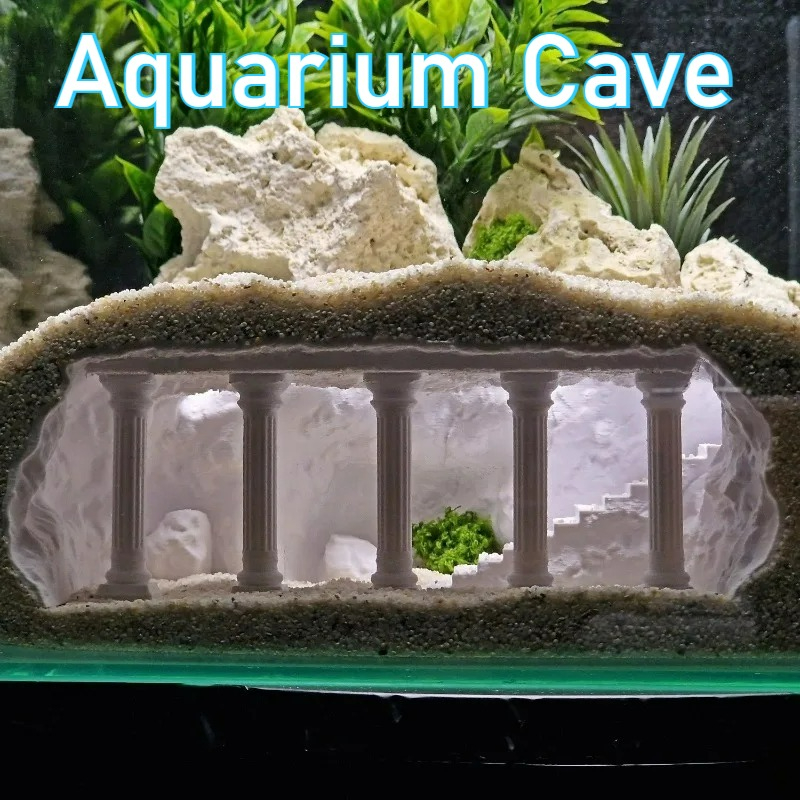 3D 프린팅 어항 동굴, 인공 로마 기둥 모양 물고기  - Aquarium Fish Hide 리뷰 및 가격