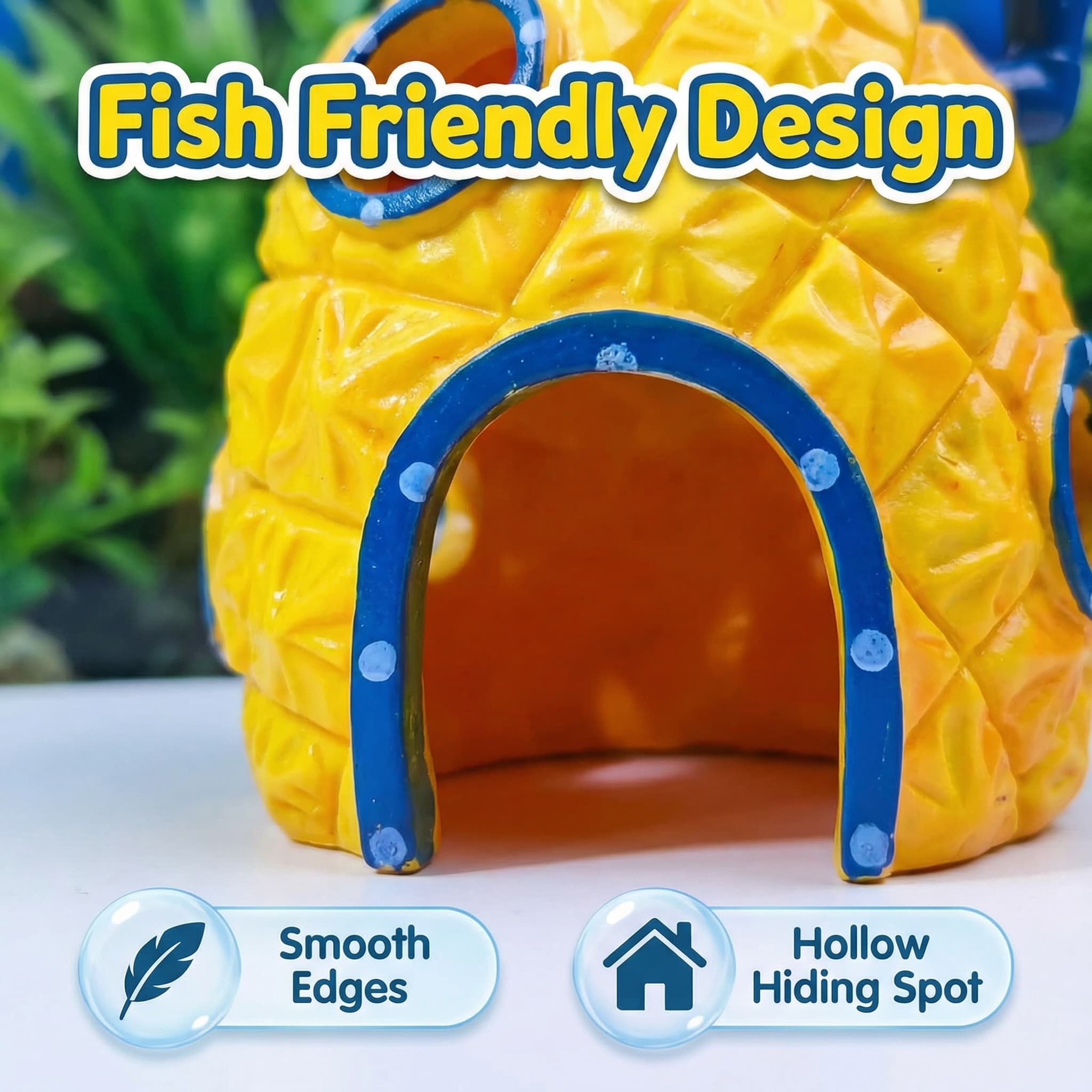 파인애플 하우스 수족관 장식, 친환경 레진 숨는 동굴, - Aquarium Fish Hide 리뷰 및 가격