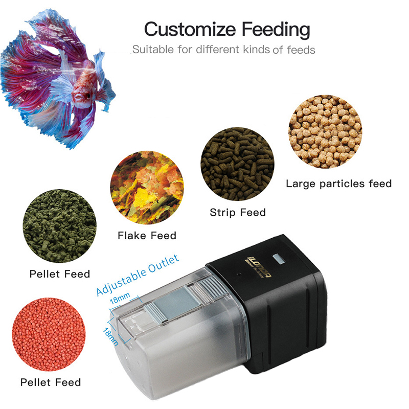 스마트 WiFi 물고기 피더 원격 제어 물고기 탱크 휴 - Aquarium Fish Holiday Food 리뷰 및 가격